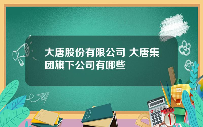 大唐股份有限公司 大唐集团旗下公司有哪些